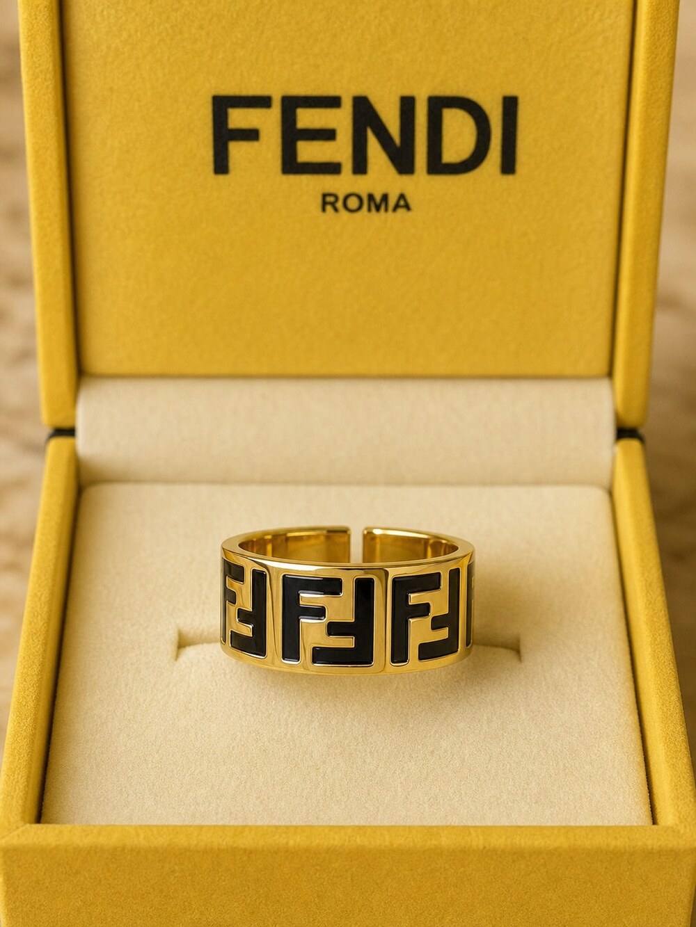 Fendi Modern Designer Ring Style 2 | New with Box - Picture 5 of 9